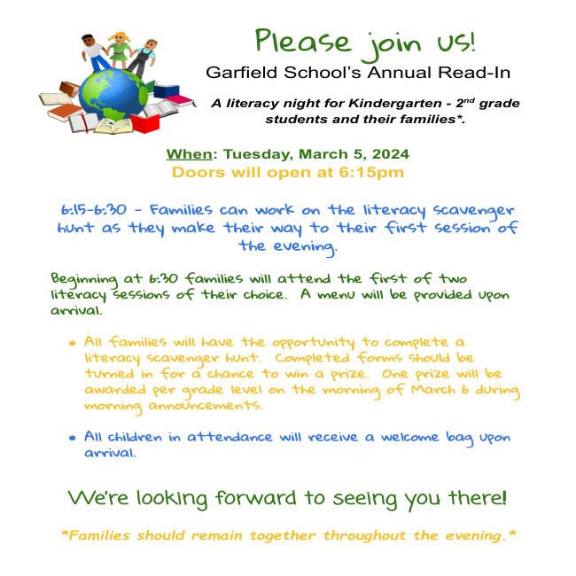 Garfield Elementary Family Read-In