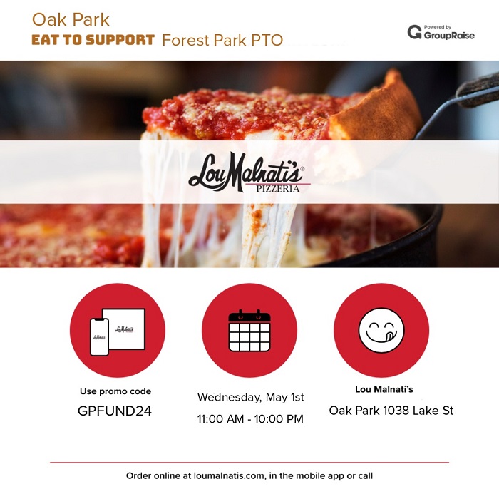 Forest Park PTO Lou Malnatis Fundraiser