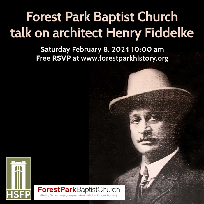 Forest Park Baptist Church talk on architect Henry Fiddelke